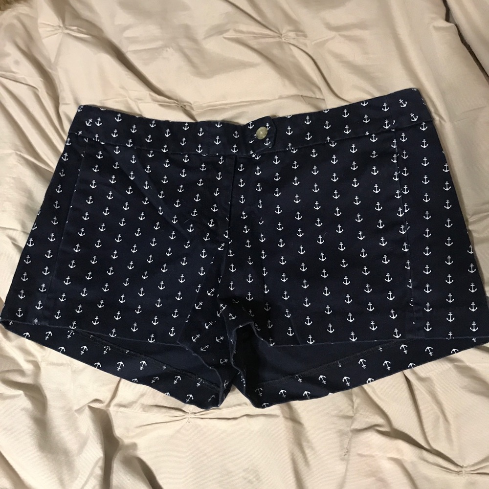 Navy Blue Anchor JCrew Chino Shorts